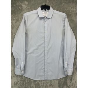 Mizzen + Main Mens Shirt XL Blue Striped Trim Fit Performance Button‎ Up USA